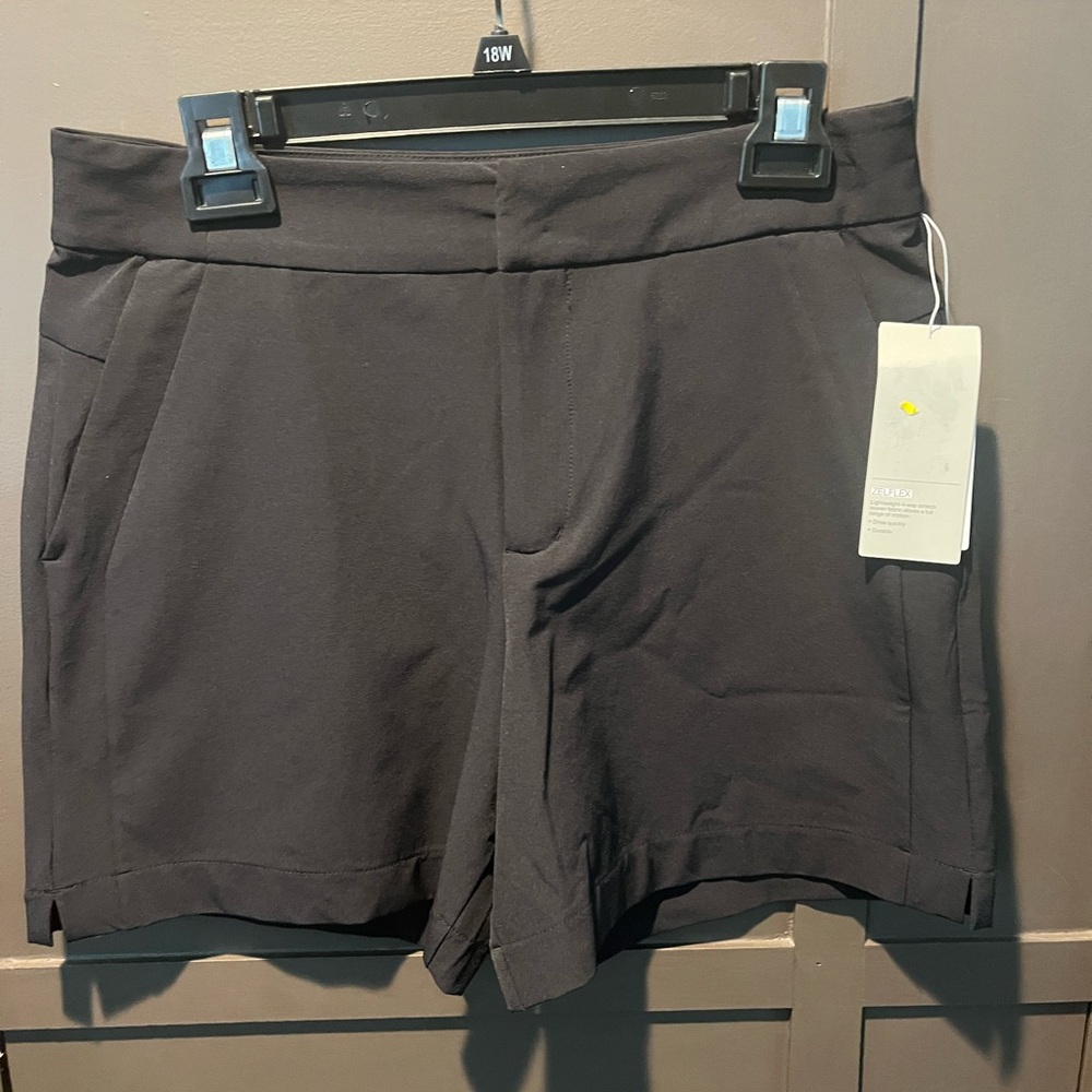 Zella Zelflex All Day Black Shorts Size 10 NEW $30